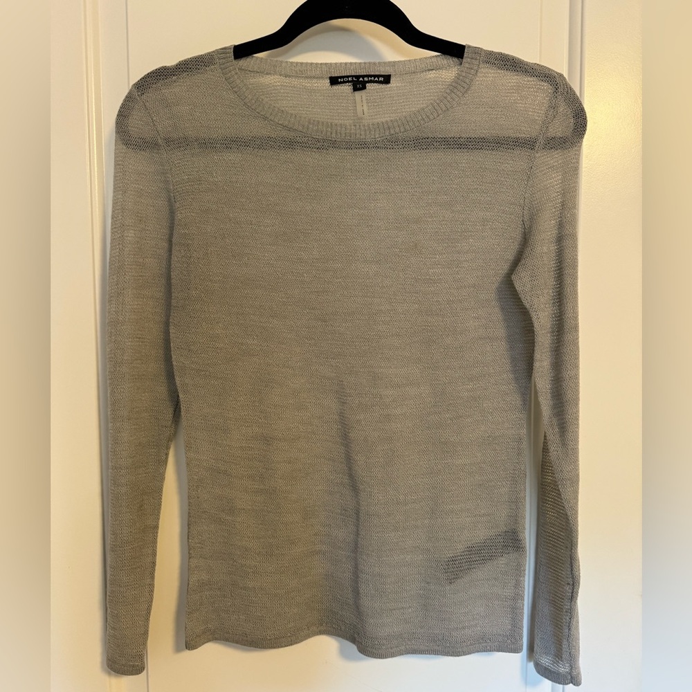 Noel Asmar Mesh / Transparent Gray Sweater - size XS
